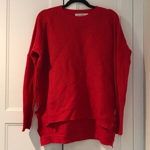 Red Crewneck Women's Sweater
